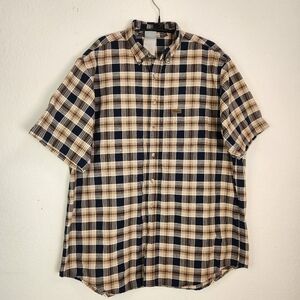 Carhartt Men's Plaid Short Sleeve Shirt, Size Tag Missing, L or XL